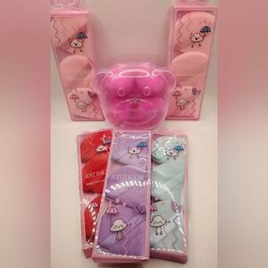 Bear Puffs Beauty Sponges Includes 5 Cases & 15 Powder Puffs Brand New